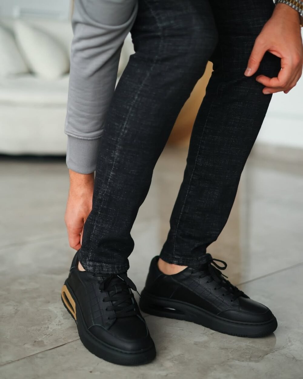 AC 2510F81 Deri Sneakers Ayakkabı - Görsel 4